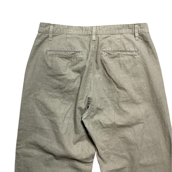 AG Caden Wide Leg Tailored Trouser Pants Linen Blend Green Size 29 - Picture 5 of 8